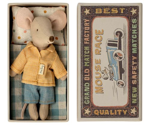 בובת עכבר האח הגדול בקופסת גפרורים