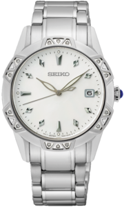 SEIKO SKK727 נשים זכוכית ספיר משובץ יהלומים