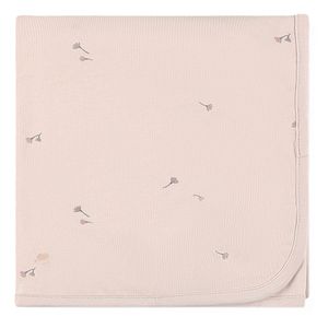 שמיכת תינוק קיצית דו-צדדית 100% כותנה 80X80 - ורוד בהיר