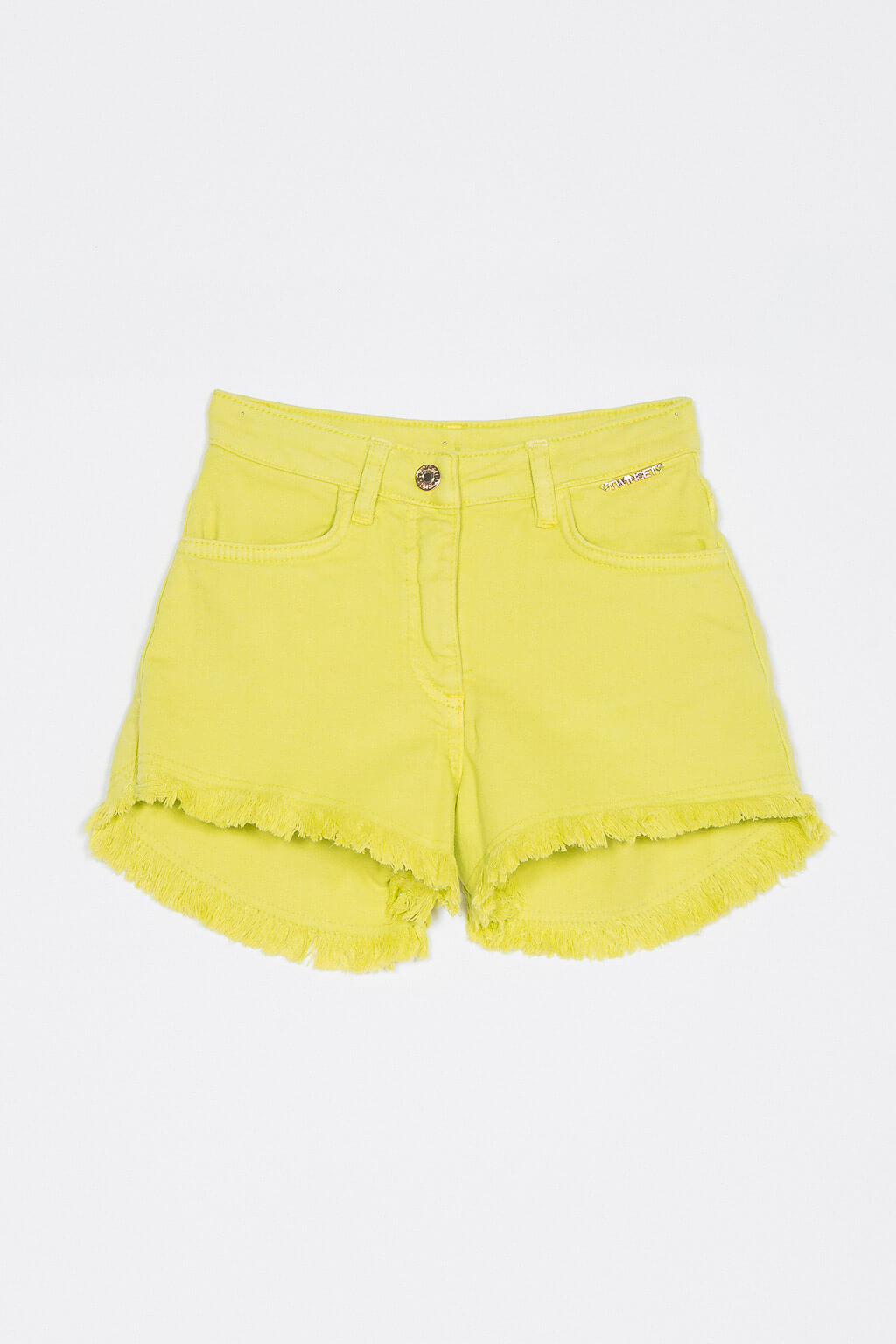 Frayed bull denim shorts