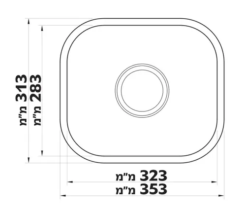 כיור נירוסטה שוני מאי GD-3531F עם יציאה 3.5 איטלקית איכותית.