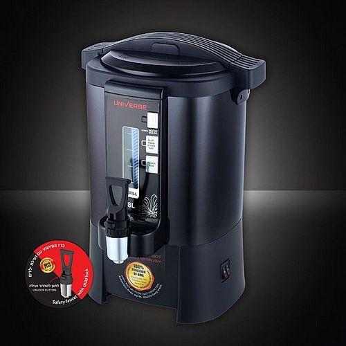 מיחם הפלא עם נעילת ברז 8 ליטר 40 כוסות NR-708B UNIVERSE צבע שחור מאושר ללא טבילה מהדרין NR710B