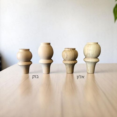 רגל עץ לספה או קומודה – דגם CR, עץ בוק או אלון