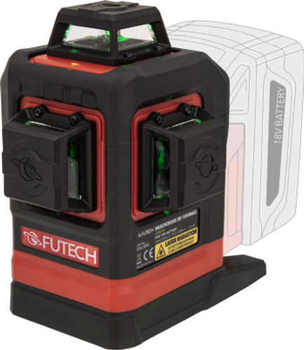 MULTICROSS 3D 18VMAX – גוף לייזר 3D קווים ירוקים
