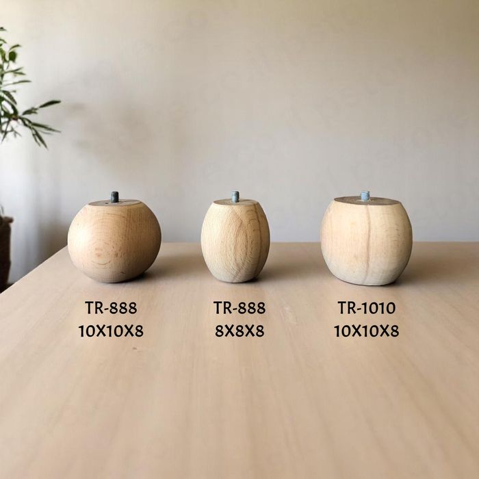 רגל עץ כדור לספה או קומודה – דגם TR