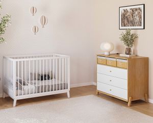 חדר לתינוק - פריז שידה 100 ס"מ טריקה שקטה ומיטת וויני