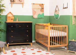 חדר לתינוק - מומבאי שידה 100 ס"מ מסילות שקטיות ומיטת וויני