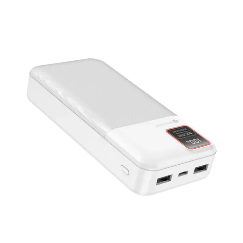 סוללת גיבוי סוללת טעינה אלחוטית ניידת ואיכותית לבן / שחור כולל מסך תצוגה 20000mAh דגם Miracase MPB20LCD מטען נייד Power Bank 99317-000-55 99317-000-54