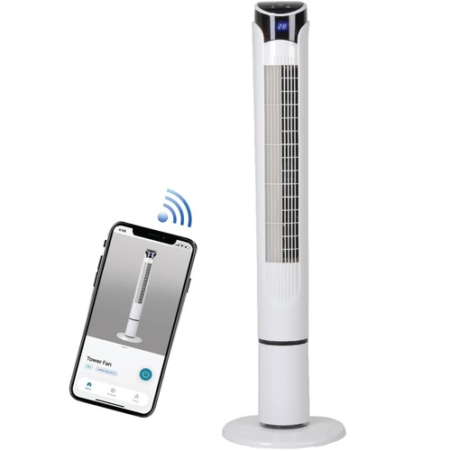 מאוורר מגדל כולל שליטה Wifi תצוגת LED ושלט Homex הומקס