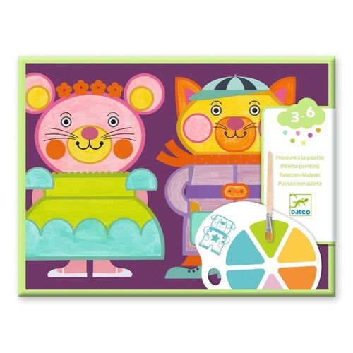 אריזת ערכת יצירה צבעי מים לחיים שמנמנות Djeco