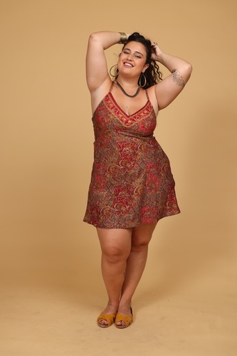 שמלת זוהר קצרה Plus size