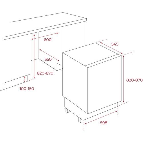 מקפיא אינטגרלי להתקנה מתחת לשיש TEKA תקה דגם RSF41160