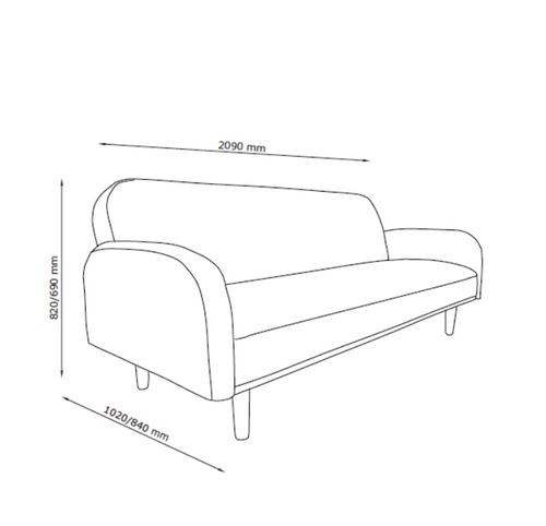 ספה נפתחת למיטה דגם ירדן