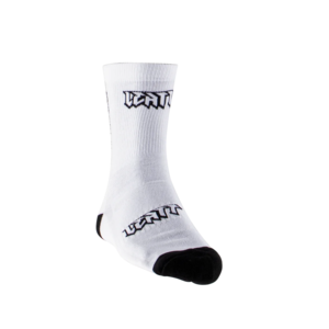 גרבי רכיבה קצרים ליט שחור / לבן - LEATT MTB SOCKS 