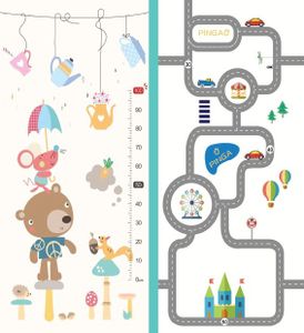 שטיח פעילות מתקפל 155 על 180 ס"מ עשוי XPE איכותי עם תיפור היקפי ותיק נשיאה - כביש / כלבלב