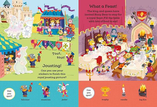 חוברת מדבקות גדולות וחפש ומצא כלי תחבורה Busy Bear
