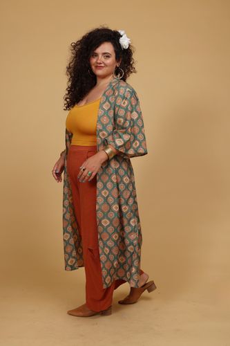 עליונית קימונו יולי plus size