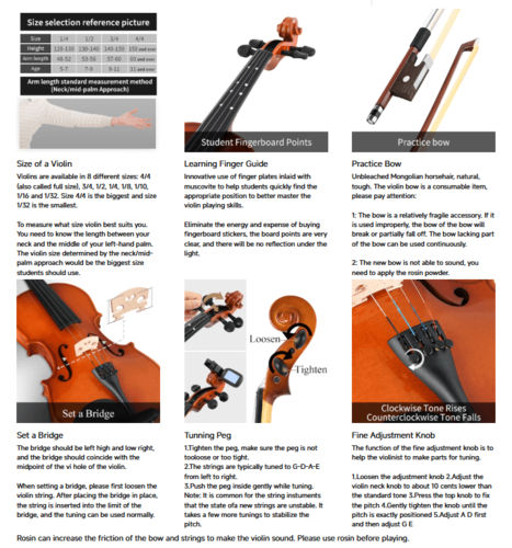 ערכת כינור EVA-2 1/4 מבית EASTAR