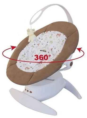 נדנדה וטרמפולינת חשמלית לתינוק 'שיר' עם 3 מצבי נידנוד, מצבי שכיבה/ישיבה וסיבוב 360 - קפה