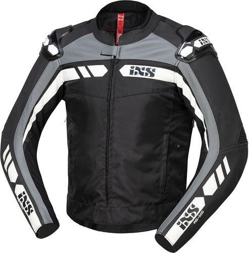 מעיל עור אי איקס אס שחור / אפור - IXS RS-500 LT