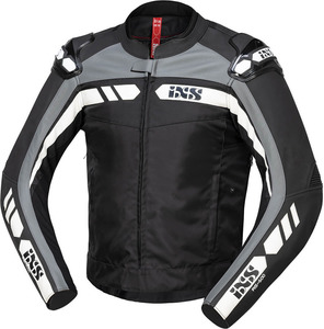 מעיל עור אי איקס אס שחור / אפור - IXS RS-500 LT