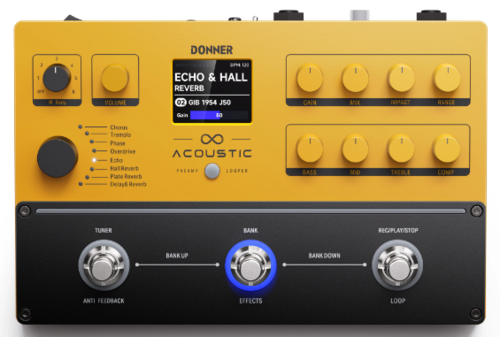 EC7138 פדל מולטי אפקט לגיטרה אקוסטית APL מבית DONNER