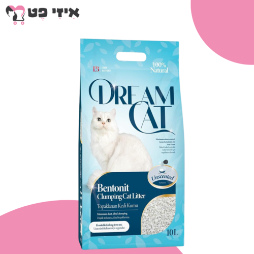 חול מתגבש דרים קט טבעי ללא ריח 10 ליטר DREAM CAT