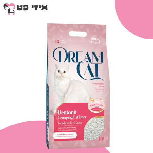 חול מתגבש דרים קט בניחוח טלק 10 ליטר DREAM CAT