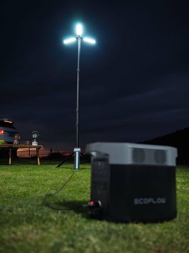 תאורת שטח ניידת טלסקופית ECOFLOW כולל שלט 12V