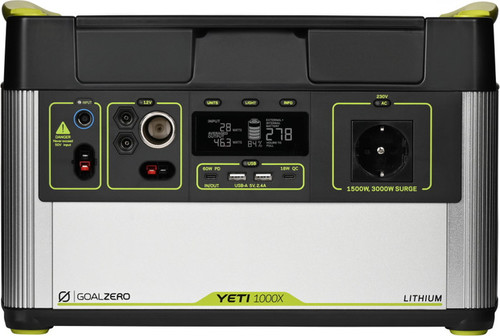 קיט סולארי תחנת כח ניידת GOALZERO YETI 1000X - קיבולת 1KWh - הספק 1.5Kw+זוג פאנלים סולארים 200W