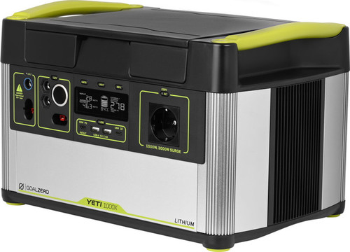 קיט סולארי תחנת כח ניידת GOALZERO YETI 1000X - קיבולת 1KWh - הספק 1.5Kw+זוג פאנלים סולארים 200W