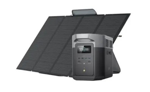 קיט סולארי ECOFLOW הכולל תחנת כח DELTA 2 MAX ופאנל סולארי מתקפל 400W