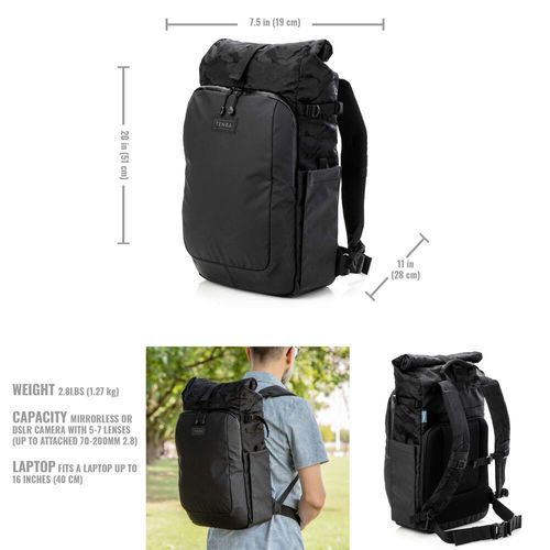 תיק גב Tenba 637-738 Fulton v2 16L Photo Backpack (Black Camo)