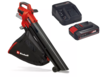 מפוח שואב/גורס נטען 18V כולל סוללה 2.5AH מבית EINHELL