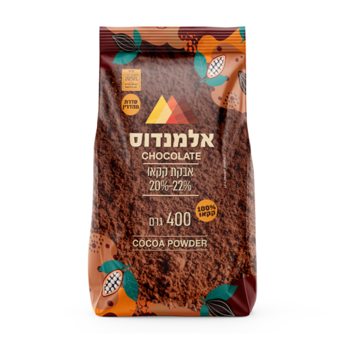 אבקת קקאו 20%-22% 400 גרם אלמנדוס