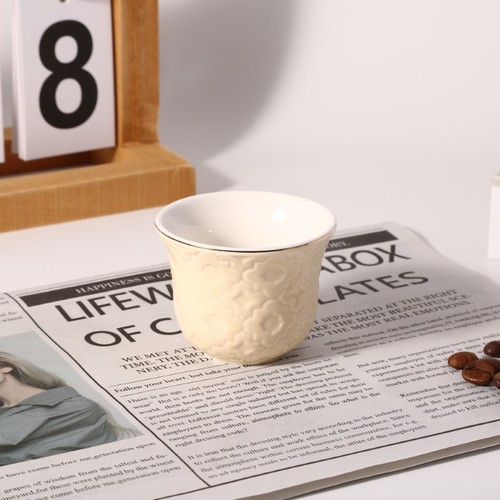 סט 12 ספל בדוי דגם אנדלוסיה קרם -Y.C.034341