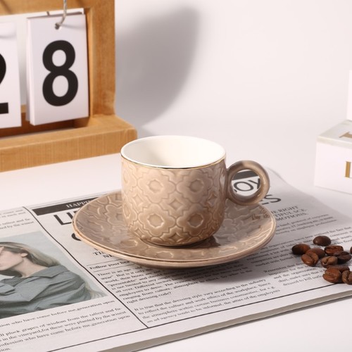 סט 6+6 ספלים לקפה דגם אנדלוסיה חום -Y.C.034303