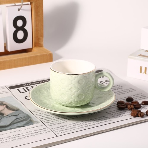 סט 6+6 ספלים לקפה דגם אנדלוסיה מנטה  -Y.C.034327