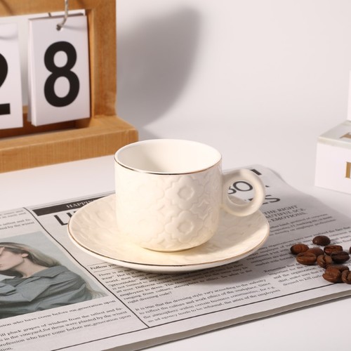 סט 6+6 ספלים לקפה דגם אנדלוסיה לבן -Y.C.034334