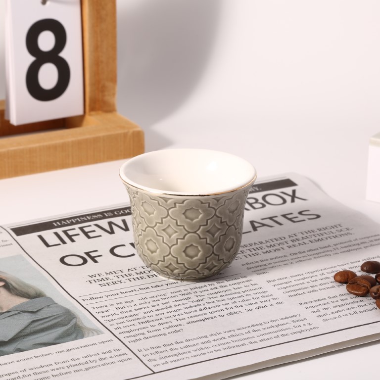 סט 12 ספל בדוי דגם אנדלוסיה אפור -Y.C.034358