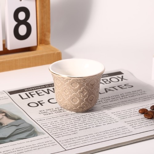 סט 12 ספל בדוי דגם אנדלוסיה חום -Y.C.034365