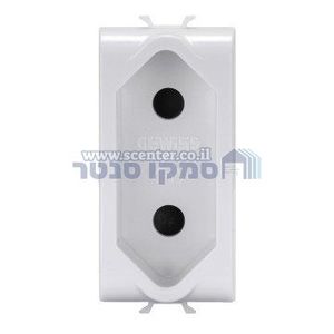 שקע כח דו פין 1 מודול Gewiss Chorus 10A