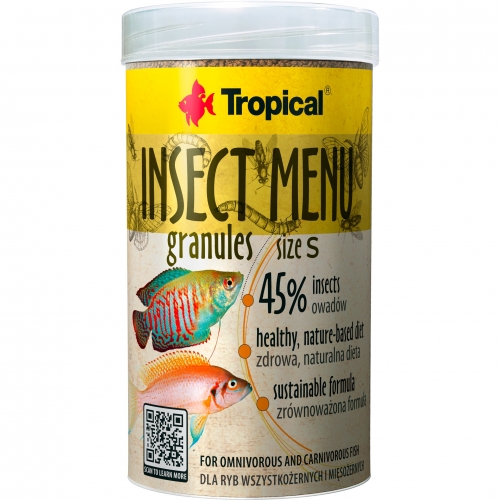 טרופיקל מזון חרקים גרגרים סמול1000 מ”ל Tropical Insect Menu Granules S 