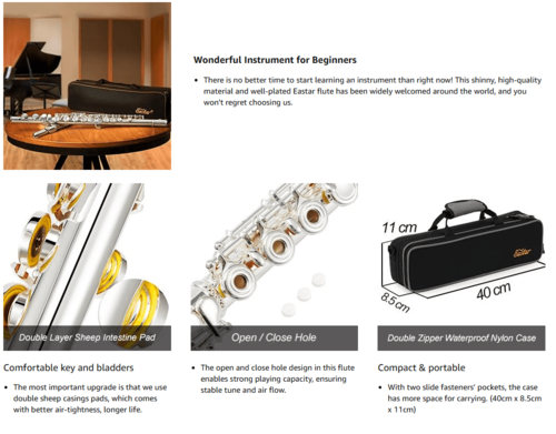 ערכת חליל צד נפלאה EFL2 EB016 מבית EASTAR