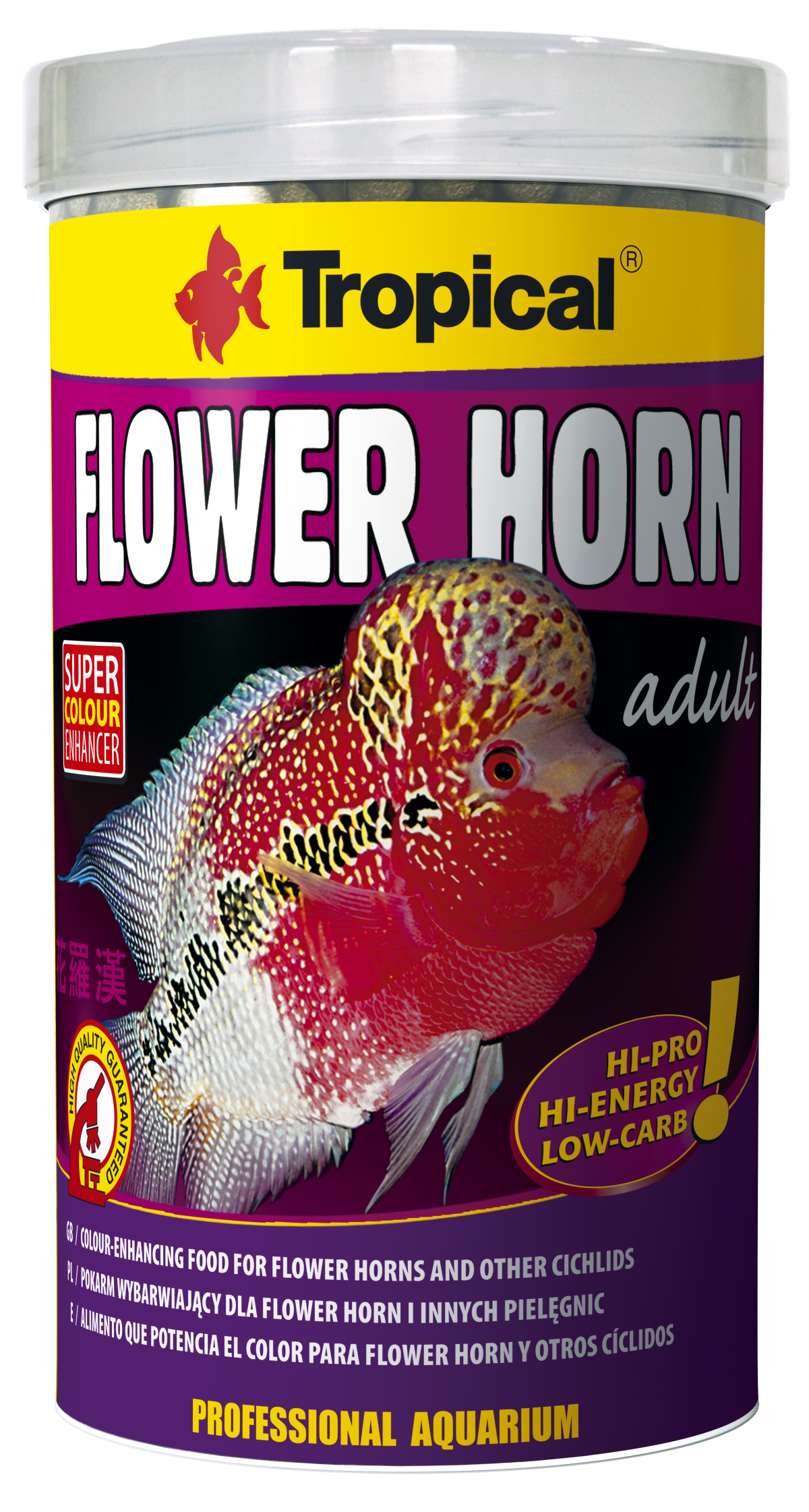 מזון פלאוור הורן צעיר 1000 מ”ל Tropical Flower Horn young