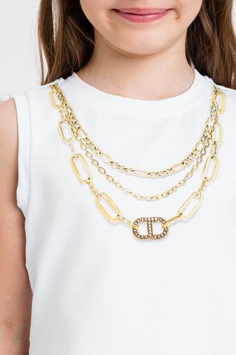 Cropped top with print rhinestones