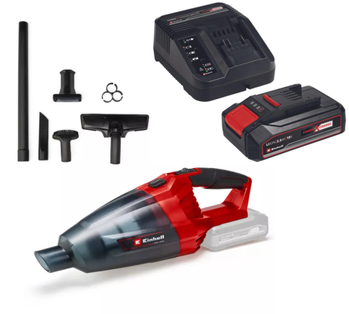 שואב לרכב TE-VC 18 LI-SOLO כולל סוללה 2.5AH מבית EINHELL