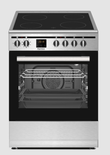 תנור משולב משטח קרמי PR 6060 VTR IX נירוסטה פירלס PEERLESS