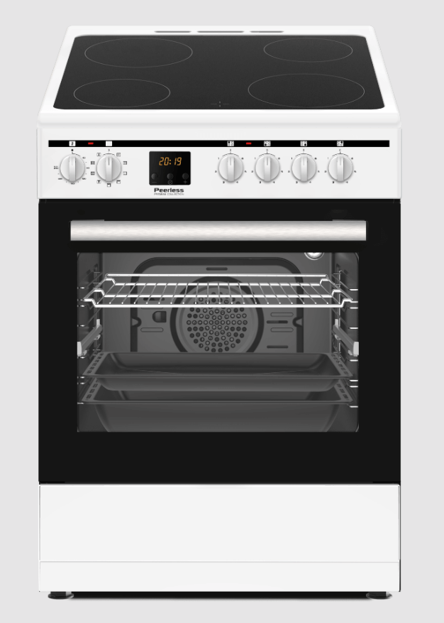 תנור משולב משטח קרמי 60 ס”מ PR 6060 VTR WHT  PEERLESS