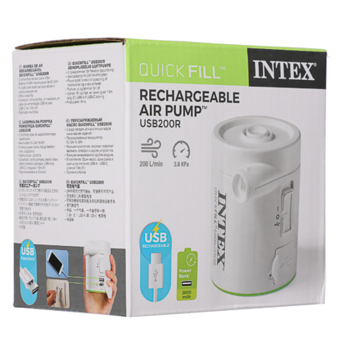 משאבת אוויר נטענת  לניפוח מזרונים INTEX 66637